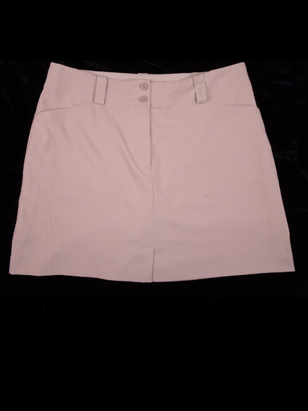 Nike Golf Skort Size 12 Khaki Tan Double button Tennis Fit Dry Athletic Skirt